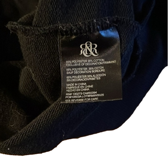 Rock & Republic Black Logo Zip Up Jacket Bomber Style Sweatshirt Men’s L - Picture 6 of 8